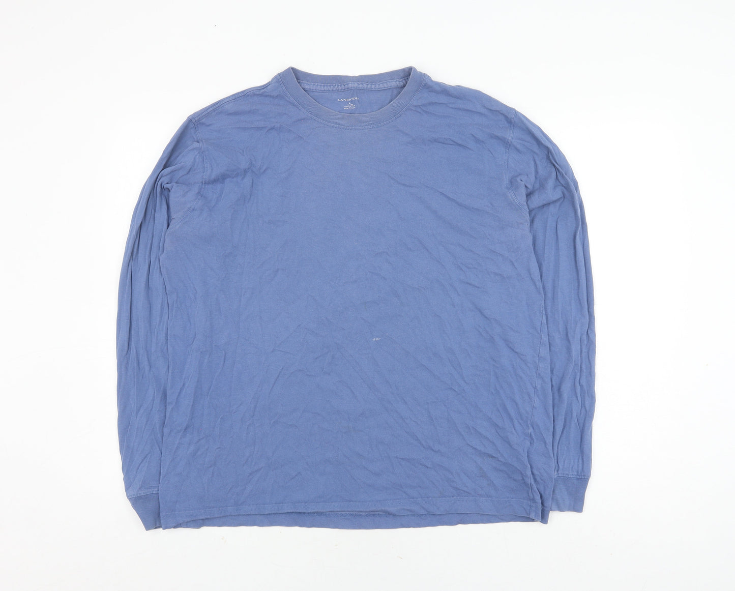 Mens UK Size L Lands' End Blue Pullover Sweatshirt