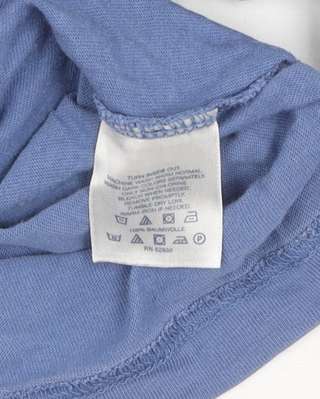 Mens UK Size L Lands' End Blue Pullover Sweatshirt