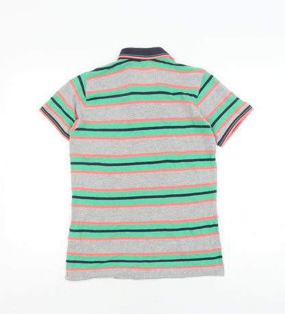 Bluezoo Boys Multicoloured Striped Polo, Age 11-12 Years