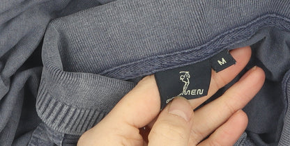 Men's Blue Cotton Goldman Polo Shirt M Short Sleeve