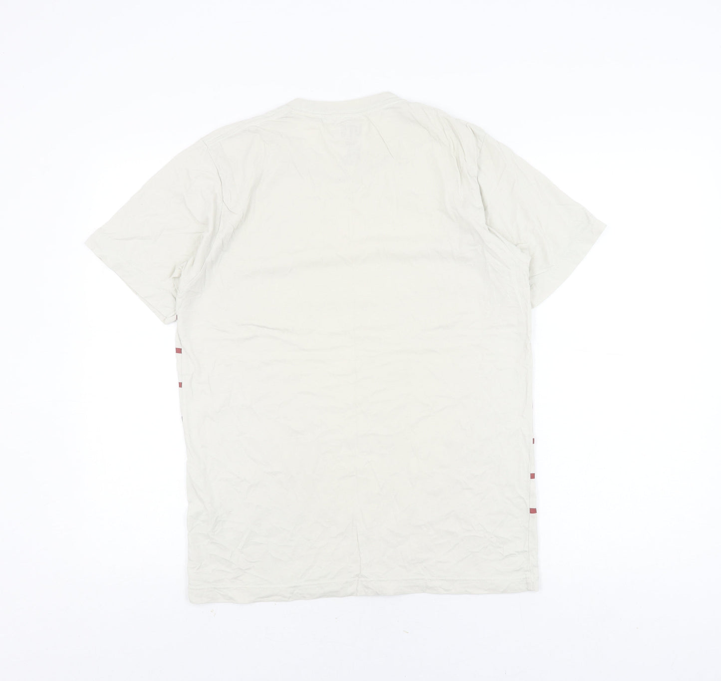 Uniqlo Men's Beige Super Mario Striped T-Shirt - Size S
