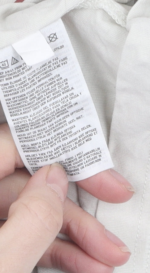 Uniqlo Men's Beige Super Mario Striped T-Shirt - Size S