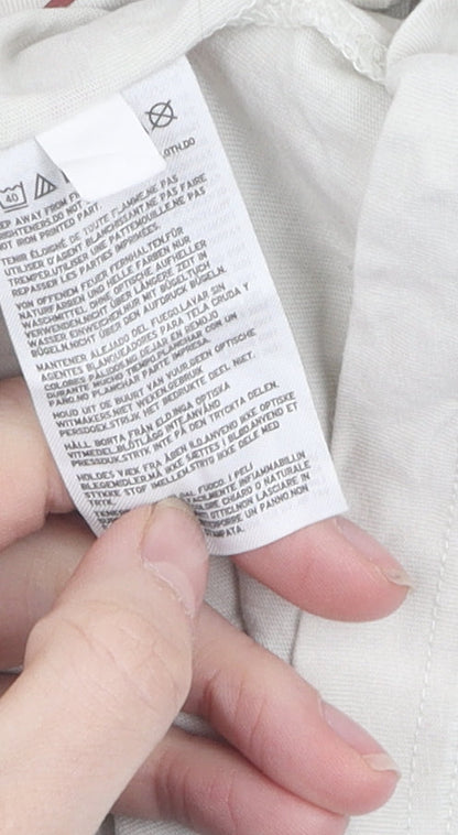 Uniqlo Men's Beige Super Mario Striped T-Shirt - Size S