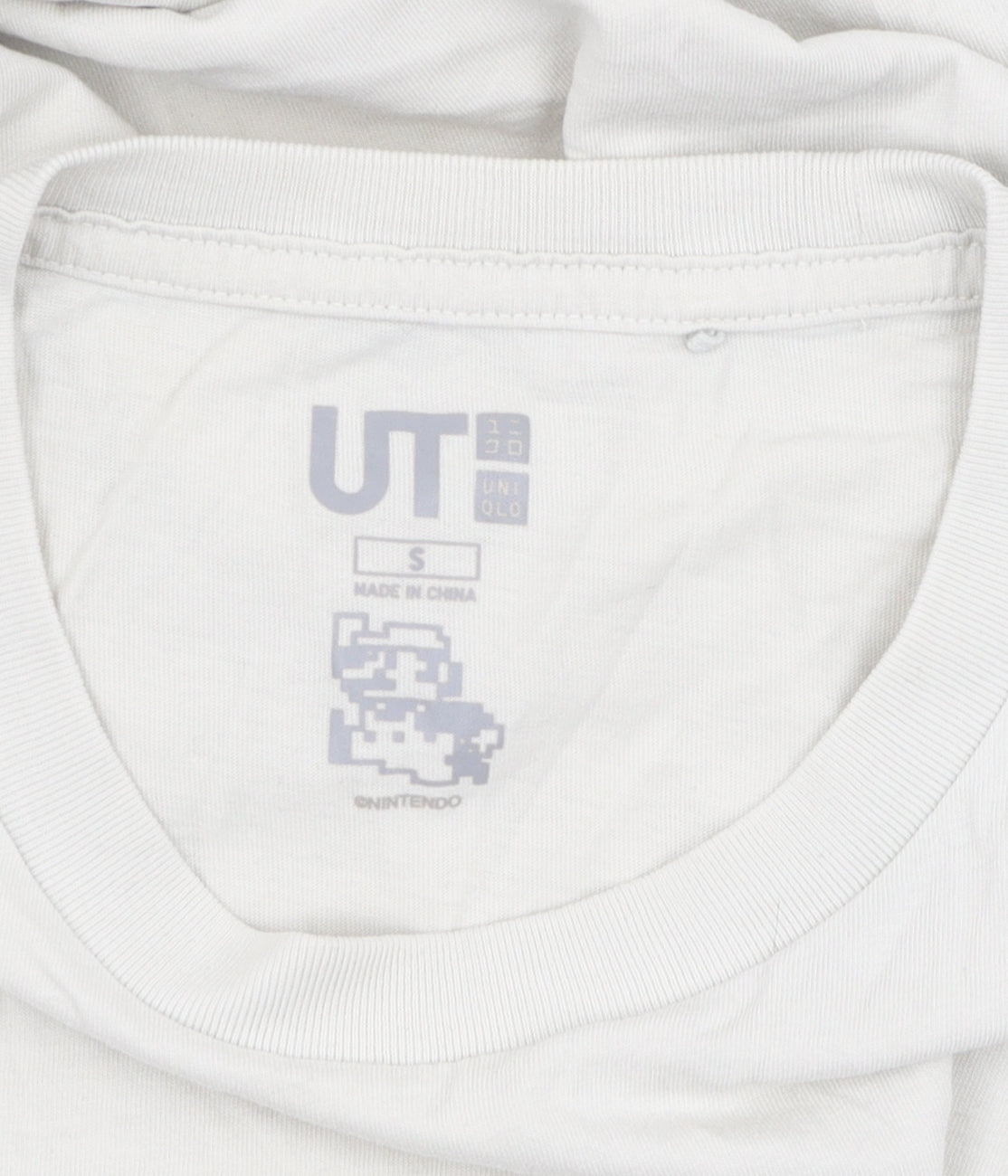 Uniqlo Men's Beige Super Mario Striped T-Shirt - Size S