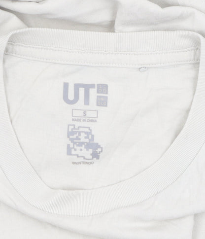 Uniqlo Men's Beige Super Mario Striped T-Shirt - Size S