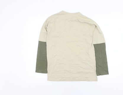 Bluebase Teens Beige Pullover Graphic Print Sweatshirt 10+