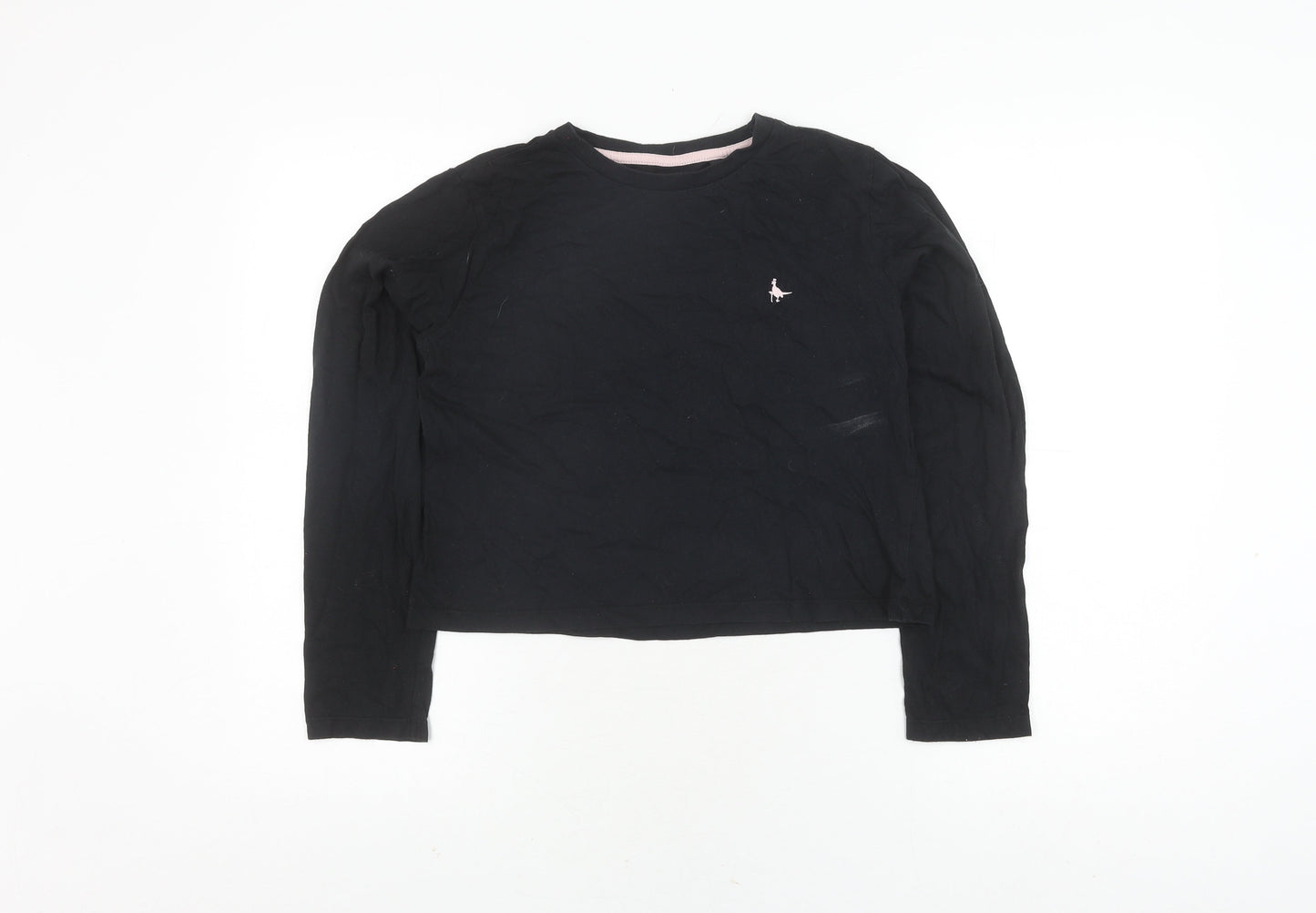 Jack Wills Girls Black Long Sleeve Logo T-Shirt 14-15 Years