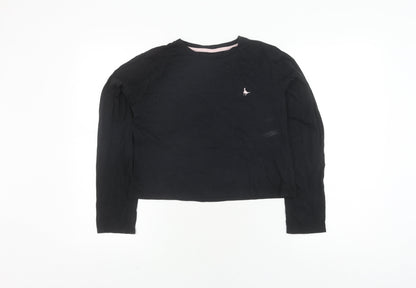 Jack Wills Girls Black Long Sleeve Logo T-Shirt 14-15 Years