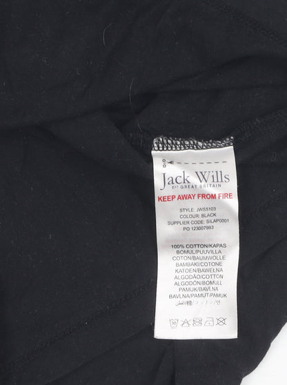 Jack Wills Girls Black Long Sleeve Logo T-Shirt 14-15 Years