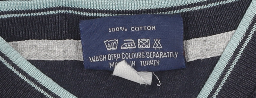 Lee Cooper Men's Black V-Neck T-Shirt M