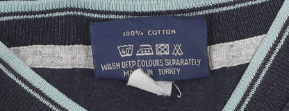 Lee Cooper Men's Black V-Neck T-Shirt M