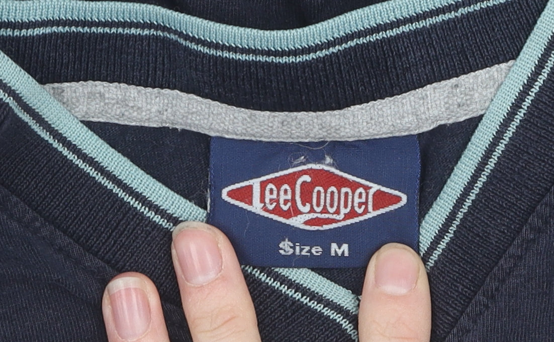 Lee Cooper Men's Black V-Neck T-Shirt M