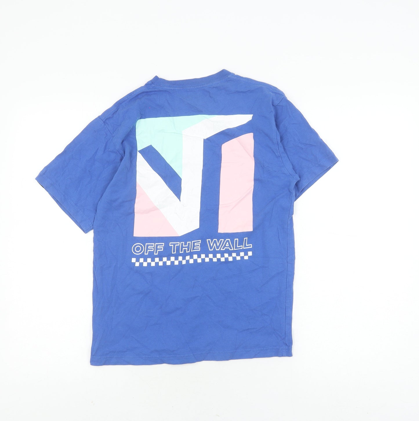 Vans Boys Blue Graphic Print T-Shirt, Size S - Casual & Stylish