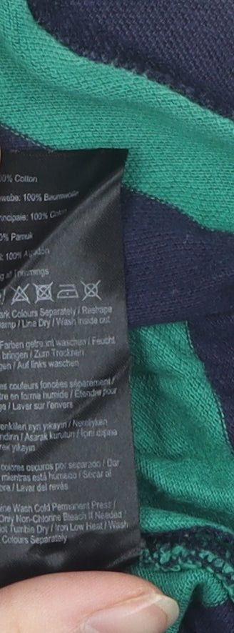 Joules Men's Green Striped Polo, Small, Classic Fit