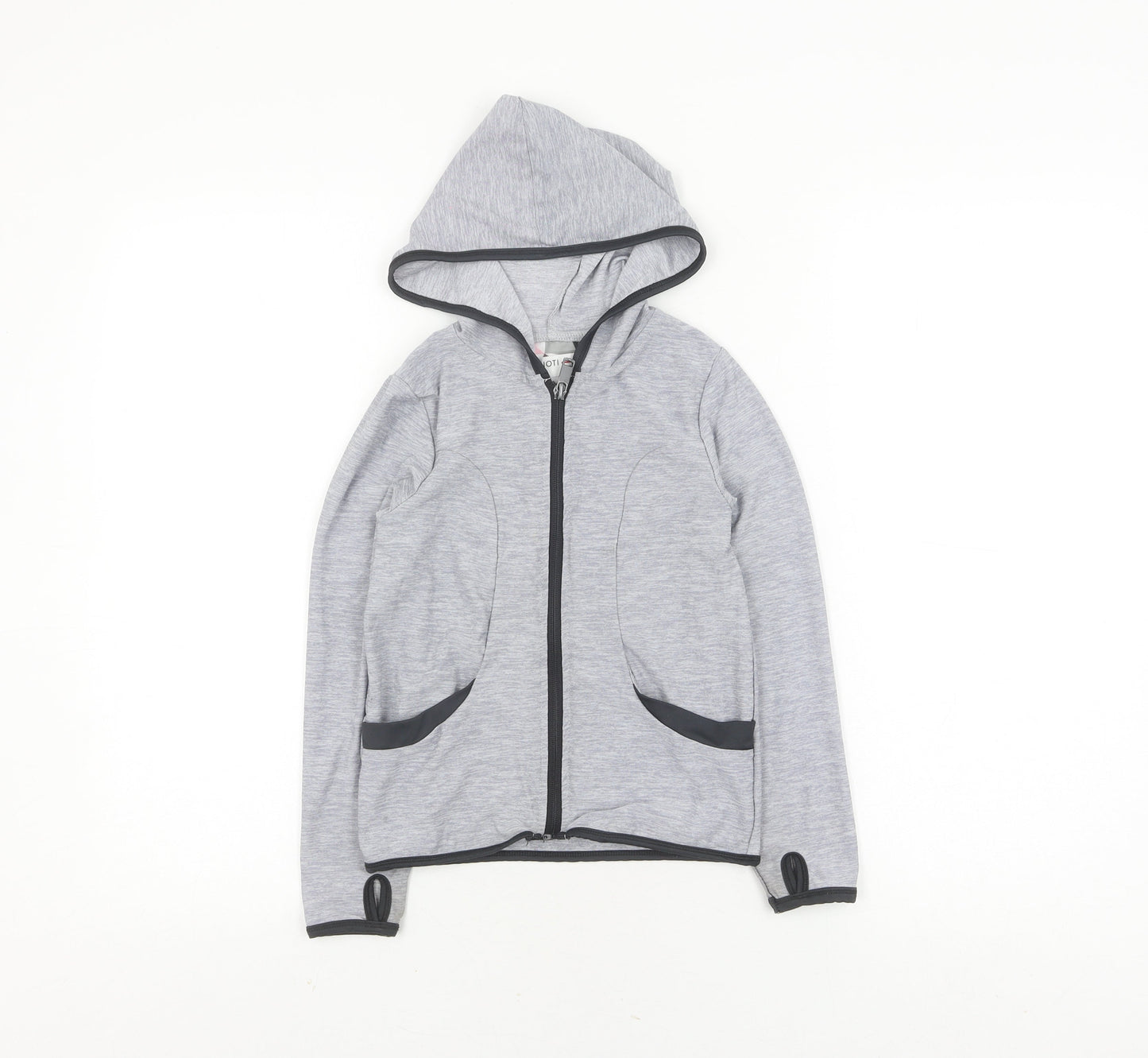 Minoti Boys Grey Full Zip Hoodie 5-6 Years Casual Wear