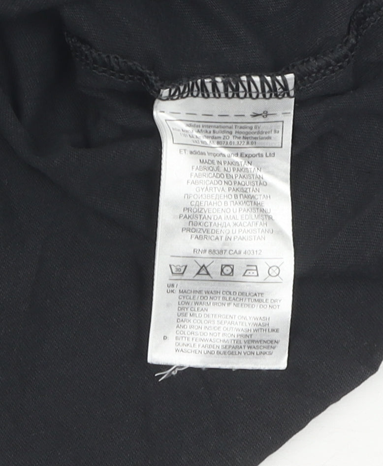 Unisex Adults UK Size M adidas Black Basic T-Shirt