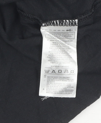 Unisex Adults UK Size M adidas Black Basic T-Shirt