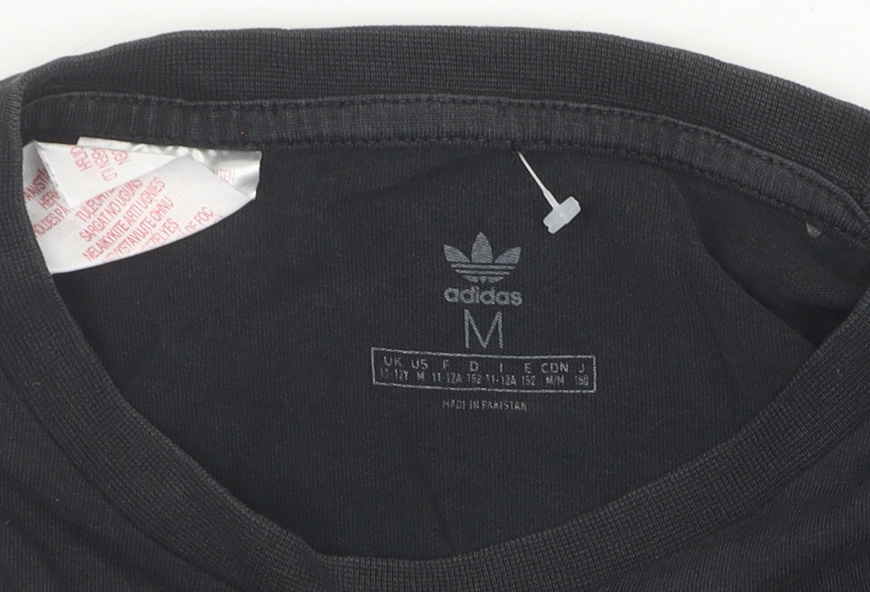 Unisex Adults UK Size M adidas Black Basic T-Shirt