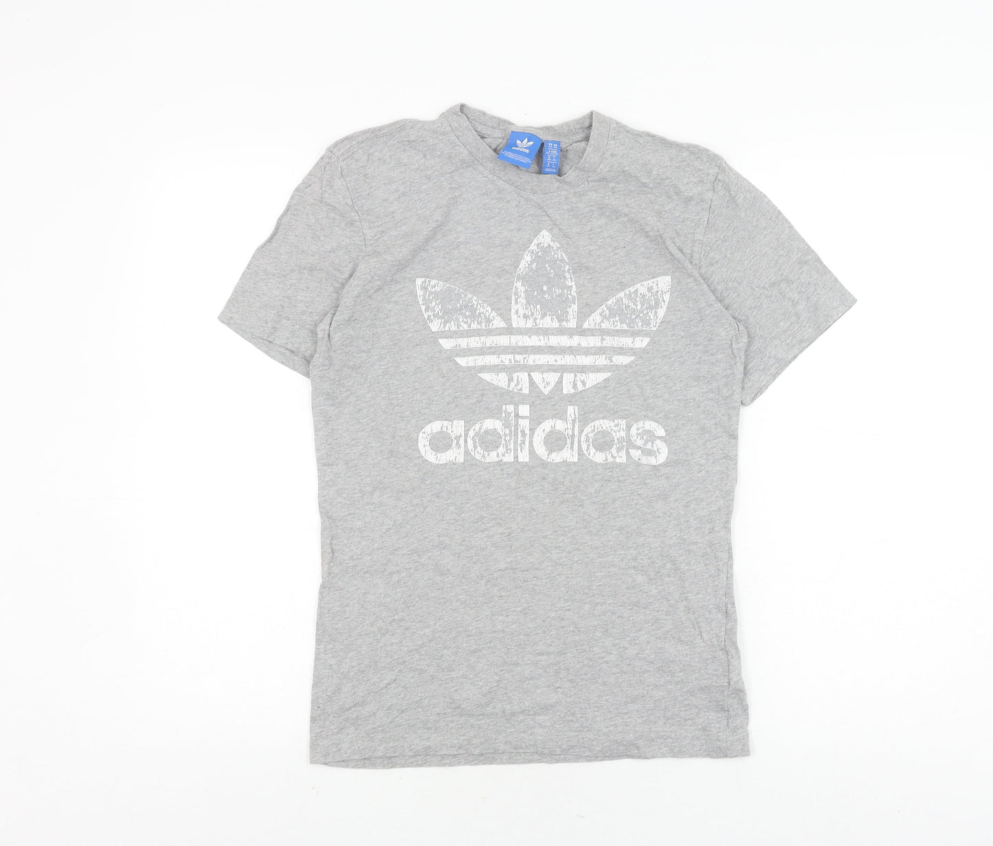 Adidas Men's Grey XS Logo T-Shirt Short Sleeve