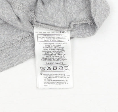 Adidas Men's Grey XS Logo T-Shirt Short Sleeve