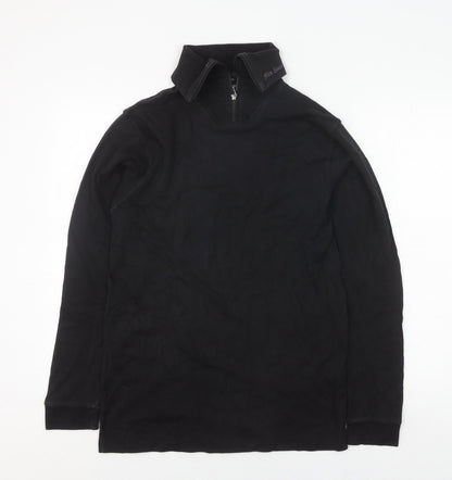 Five Seasons Black Unisex Jersey Cotton Zip Activewear Jacket M