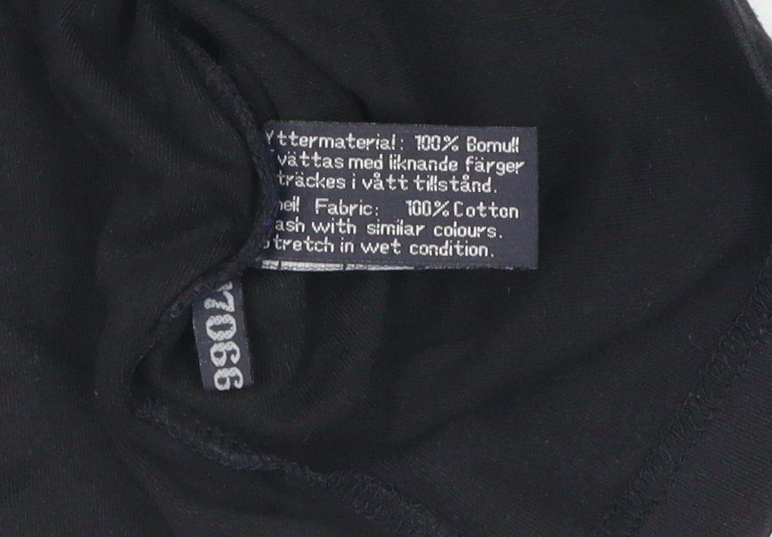Five Seasons Black Unisex Jersey Cotton Zip Activewear Jacket M