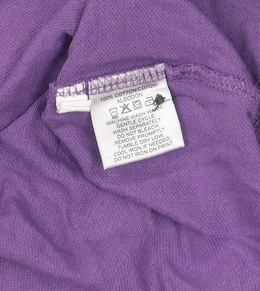 DKNY Men's Purple Polo Shirt Size L Collared Casual