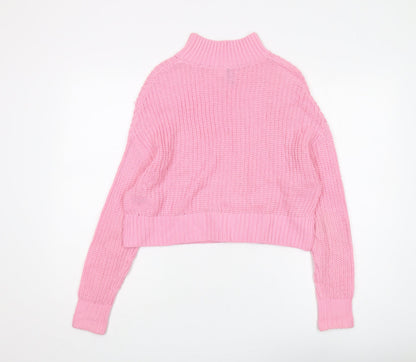 Womens UK Size XS H&M Pink Pullover Jumper