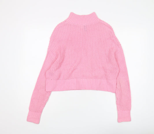 Womens UK Size XS H&M Pink Pullover Jumper