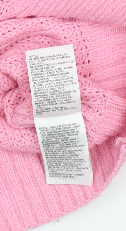 Womens UK Size XS H&M Pink Pullover Jumper