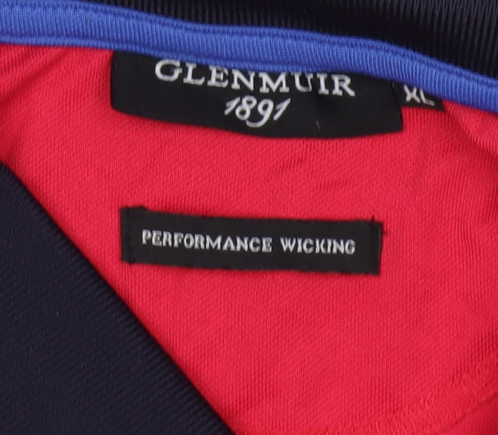 Glenmuir Men's Red Golf Polo, XL, Moisture Wicking