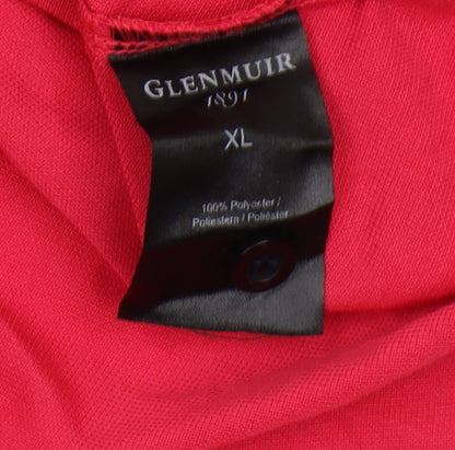 Glenmuir Men's Red Golf Polo, XL, Moisture Wicking