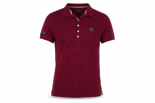 Front view of Dublin unisex red polo shirt s short sleeve casual