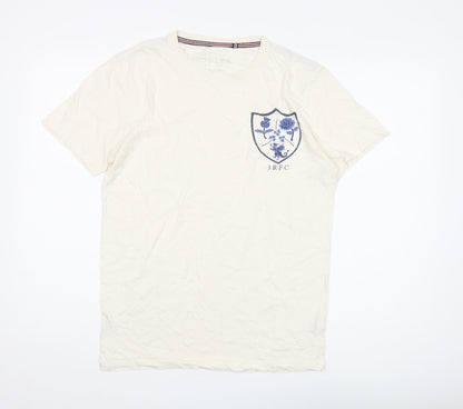 Joules Men's White Graphic Print Cotton T-Shirt S