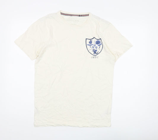 Joules Men's White Graphic Print Cotton T-Shirt S