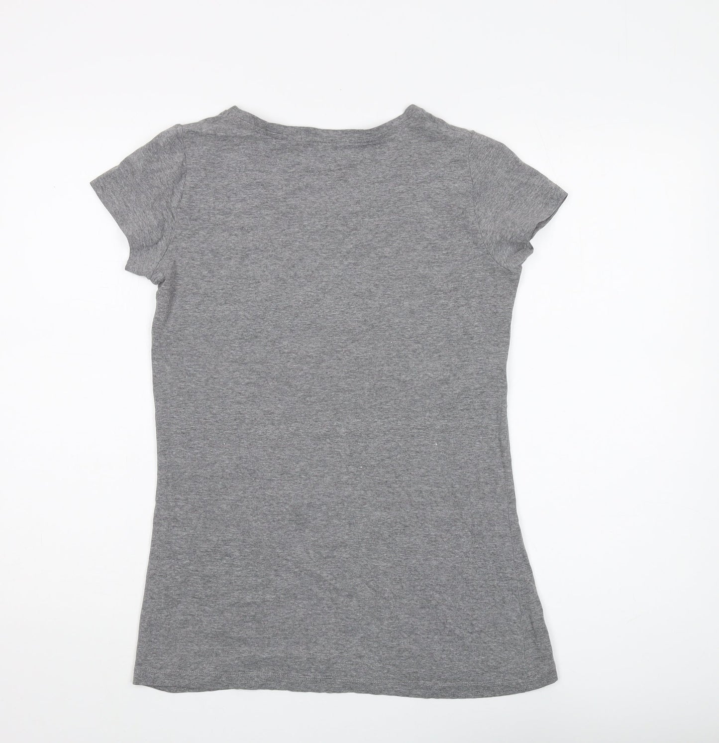Womens UK Size 12 Elle Sport Grey Basic T-Shirt