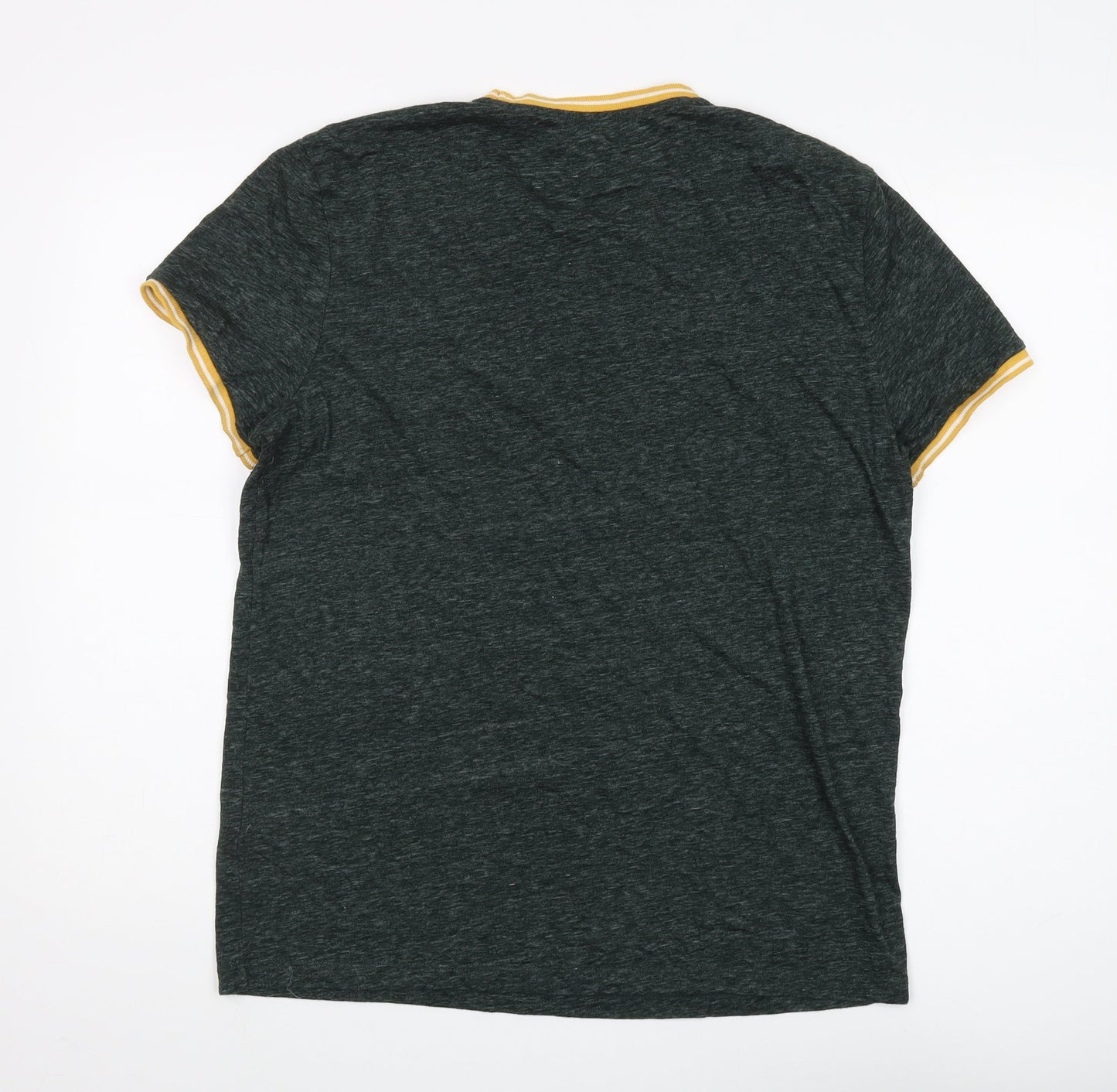 Jack Wills Men's Green T-Shirt Medium