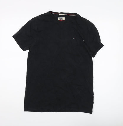 Tommy Jeans Men's Black Crew Neck T-Shirt, Size S