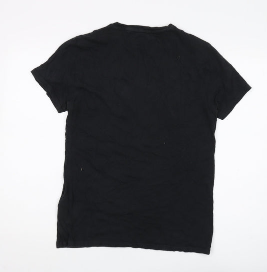 Tommy Jeans Men's Black Crew Neck T-Shirt, Size S