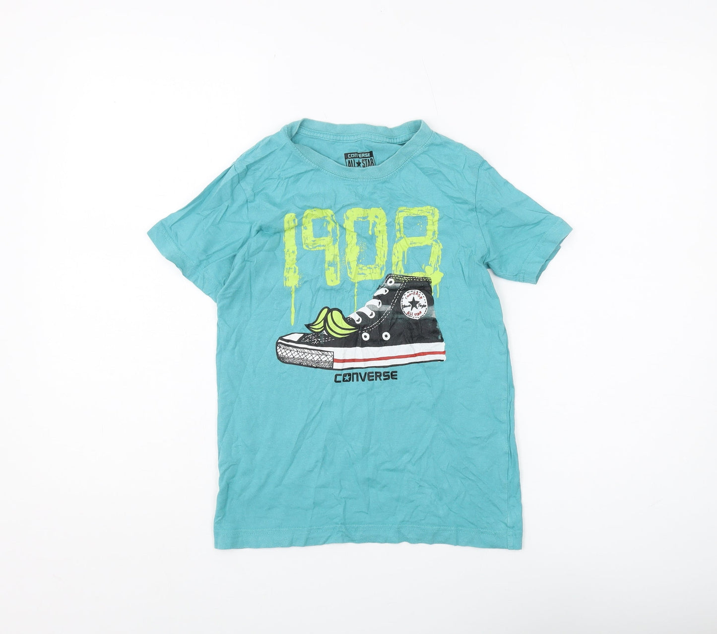 Converse Boys Blue Graphic Print T-Shirt, S, Summer Style