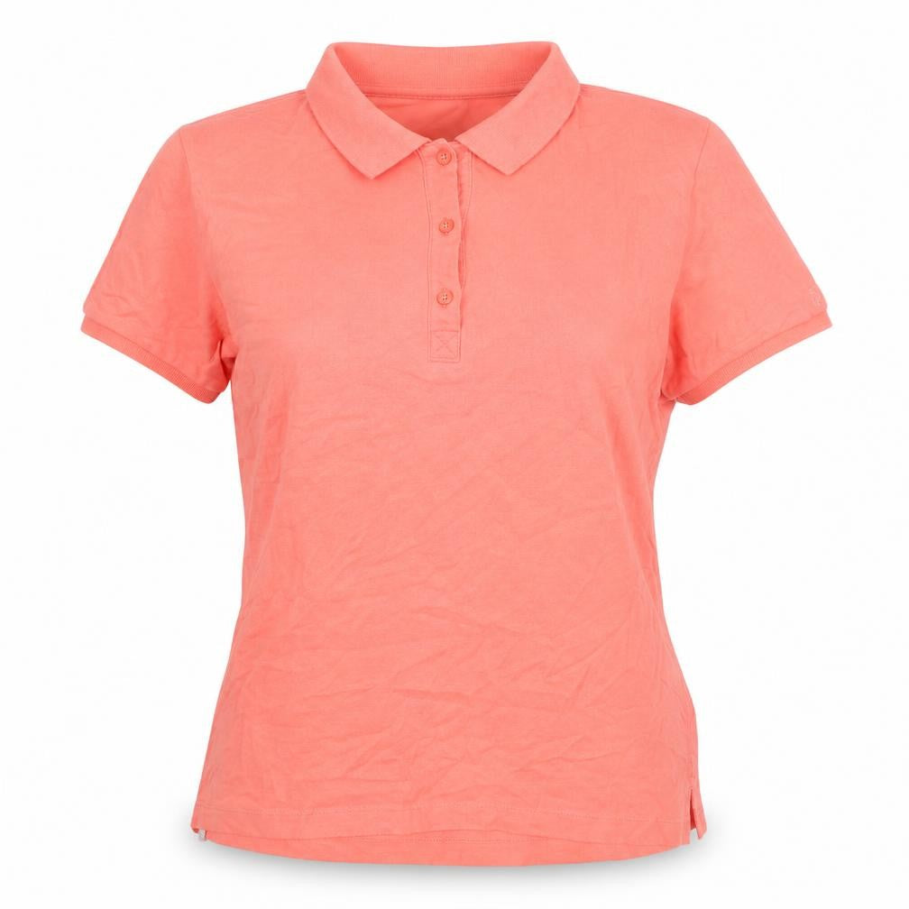 Womens UK Size 14 Green Lamb Pink Basic Polo