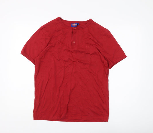 Unisex Adults UK Size S Lee Cooper Red Basic T-Shirt