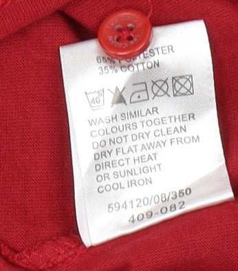 Unisex Adults UK Size S Lee Cooper Red Basic T-Shirt