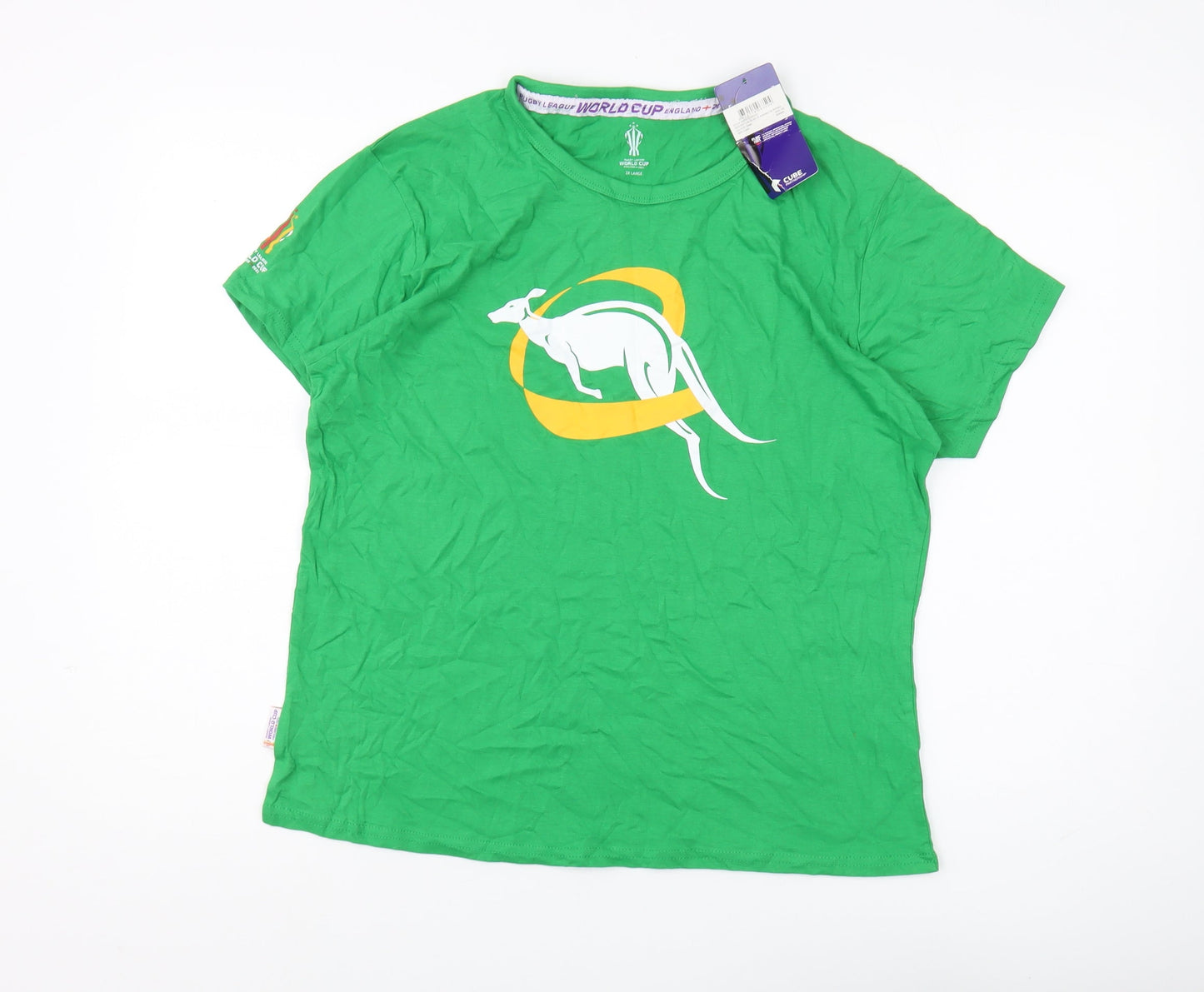 Rugby League World Cup 2021 Women's Green T-Shirt, 2XL
