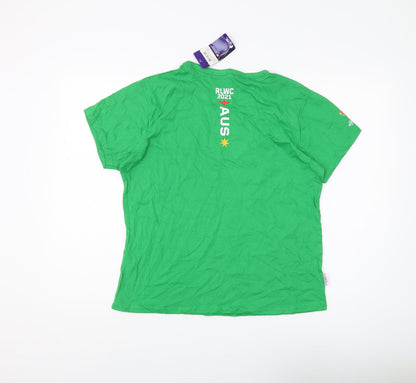 Rugby League World Cup 2021 Women's Green T-Shirt, 2XL