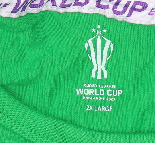 Rugby League World Cup 2021 Women's Green T-Shirt, 2XL
