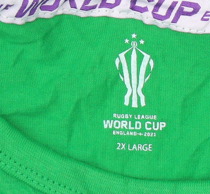 Rugby League World Cup 2021 Women's Green T-Shirt, 2XL