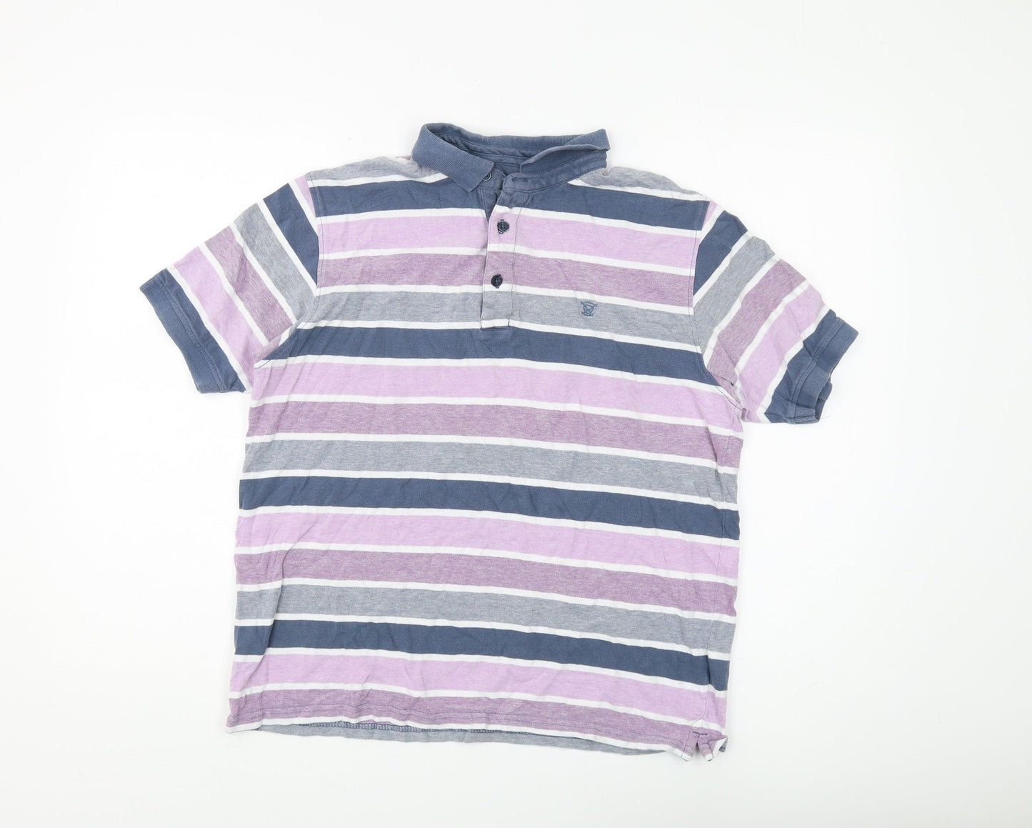 James Pringle Men's Multicoloured Striped Polo M