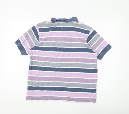 James Pringle Men's Multicoloured Striped Polo M