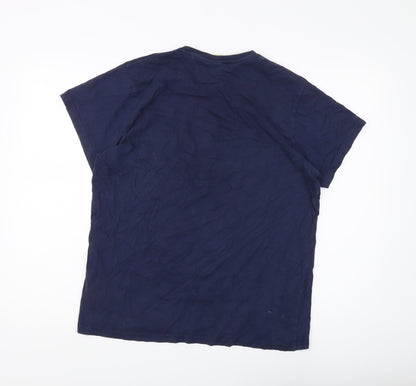 Lee Cooper Men's Blue Short Sleeve T-Shirt, Size L